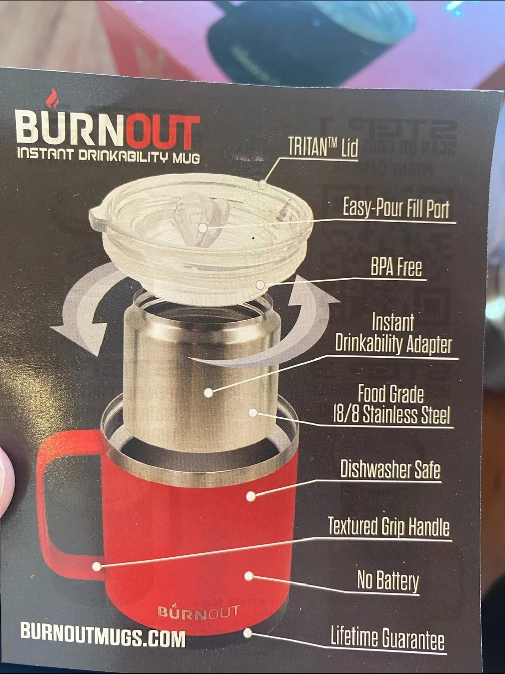 BURNOUT Mug Aerospace Engineer Designed Mug to Keep Drinks Hot, Not Scalding